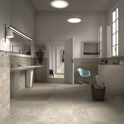 Roxx Ivory Stone Effect Rectified Porcelain Multisize Roomset