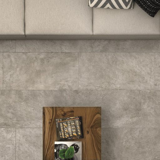 Roxx Grey Stone Effect Rectified Porcelain Multisize Roomset