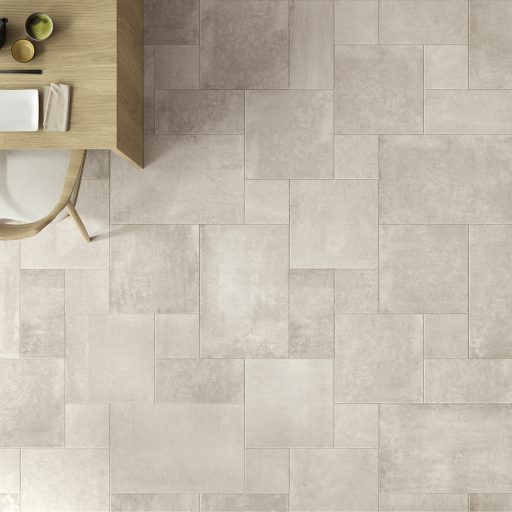 Opus Stone Avorio Multisize Stone Effect Porcelain Tile Roomset