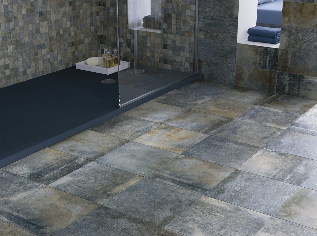Opus Stone Blu Rustic Stone Effect Porcelain Tile Studio Tiles