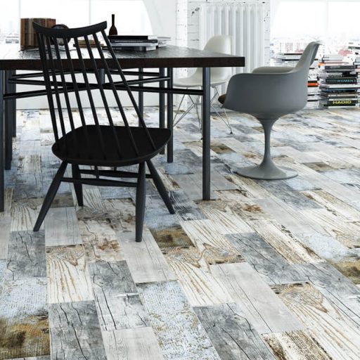 Ember Vintage Wood Effect Porcelain Tile Roomset
