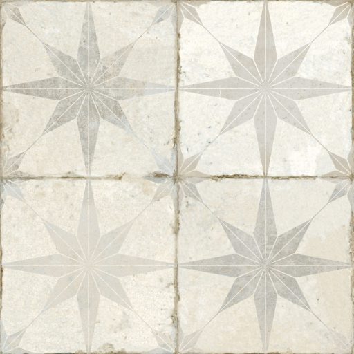 Theta White Tile Individual Vintage Tile