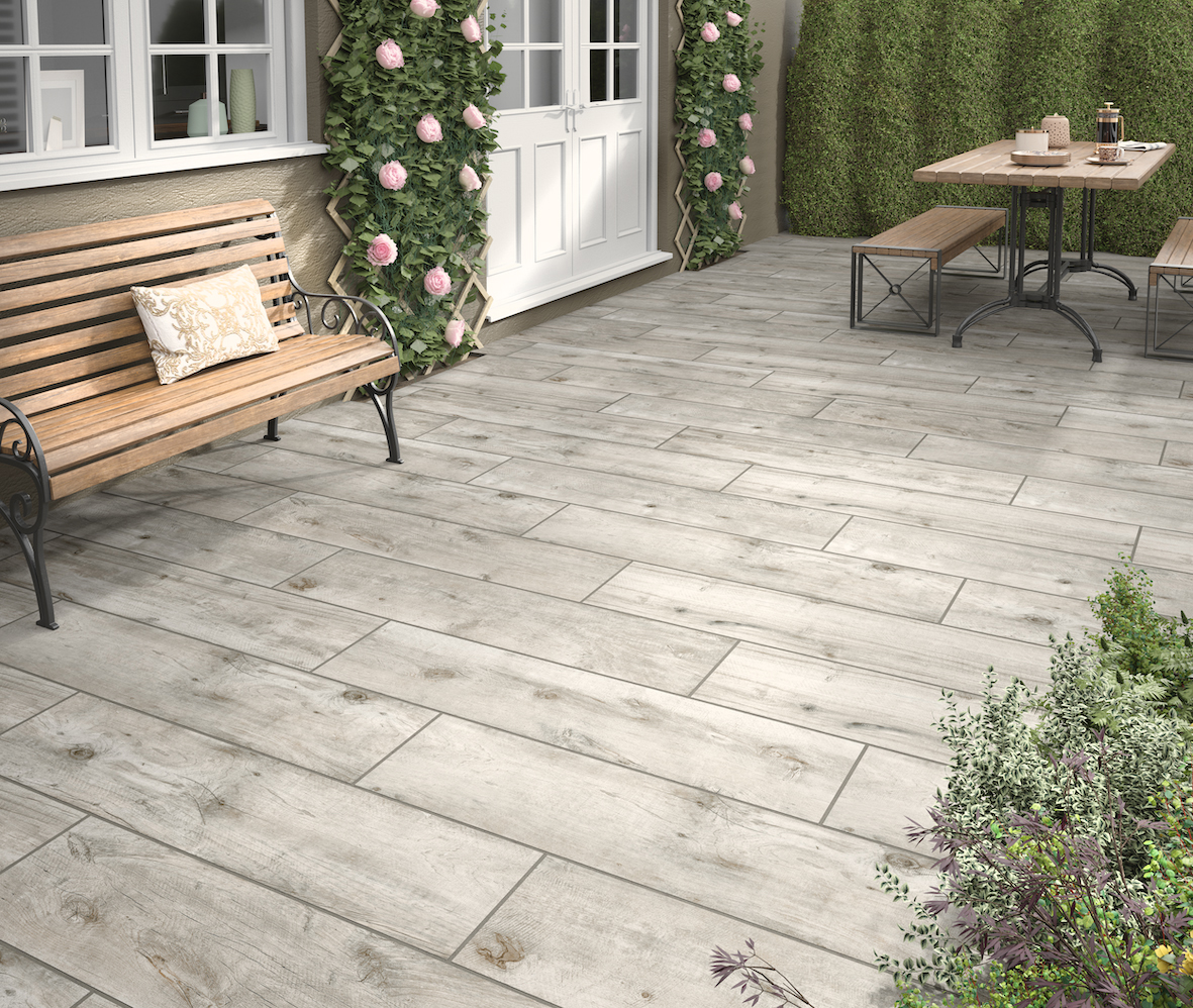 Nottingham Ash Wood Indoor & Outdoor 20mm Porcelain Studio Tiles