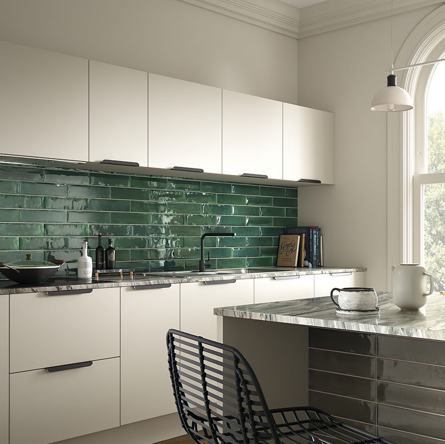 Atlantis Green - Rustic Styled Ceramic Tile - Studio Tiles