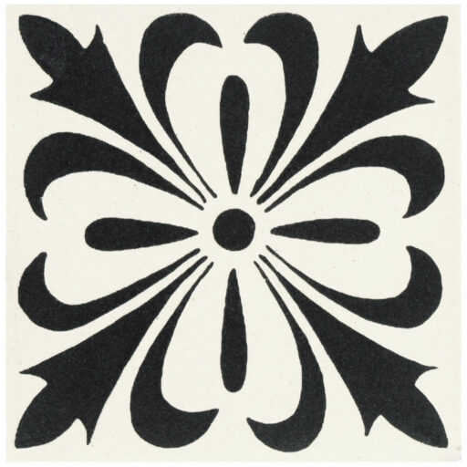 Victorian Dover White - Cardigan Black Decor 53x53