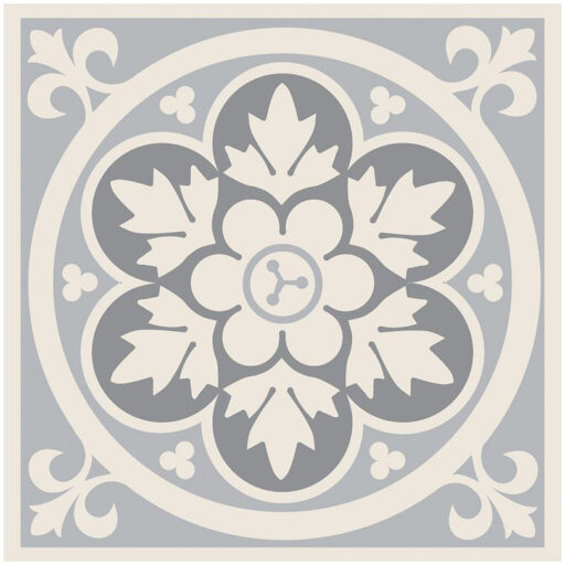 Victorian Dover White - Livingstone Grey Decor 106x106