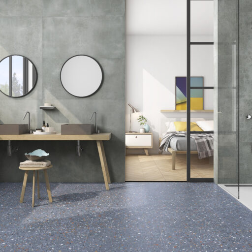 Alternative view of Gobi Terrazzo Blue